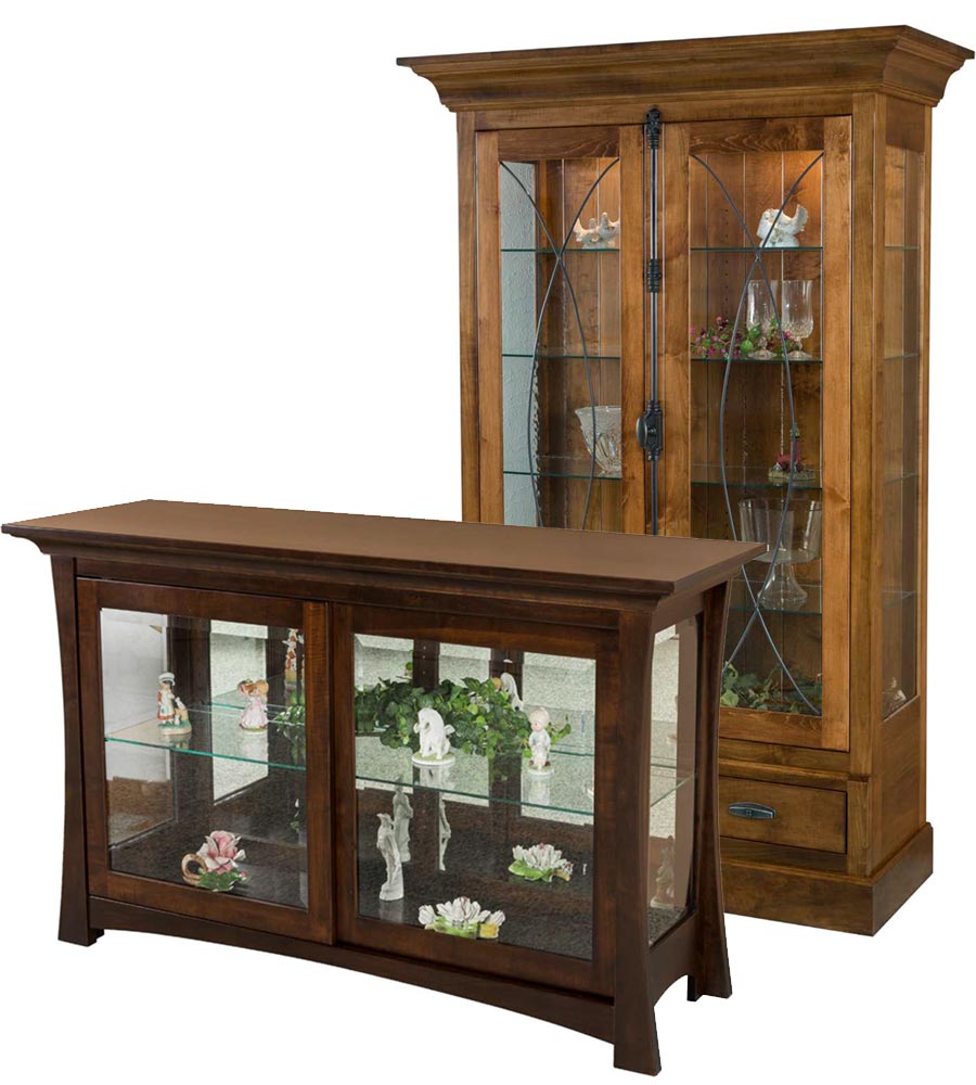 Solid Wood Curios & Made by Townline Furniture